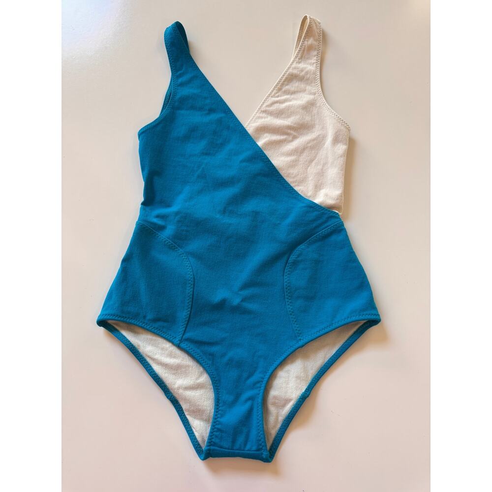 Lisa Marie Fernandez Bathing Swim Suit Carine Two Tone Bodysuit Size 4/6 Small